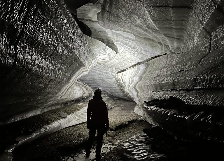 Ice cave visit on Svalbard with Backyard Svalbard