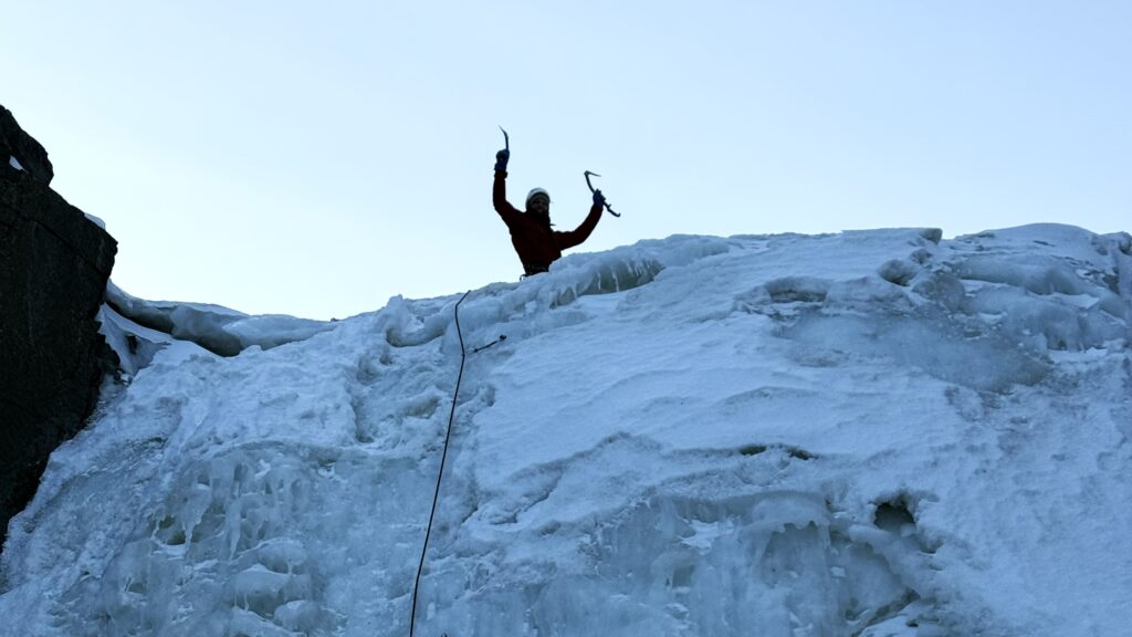 Go beyond the touristc trail and ice climb in Svalbard