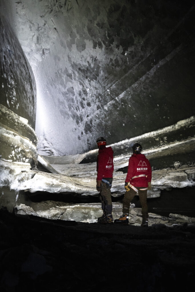 Advanced ice cave exploration