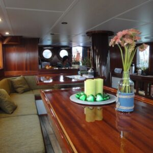 Time to relax on the ski touring adventure on board Ocean Sherpa