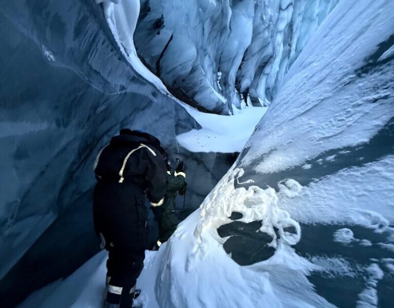 Beautiful snow cave on Svalbard
