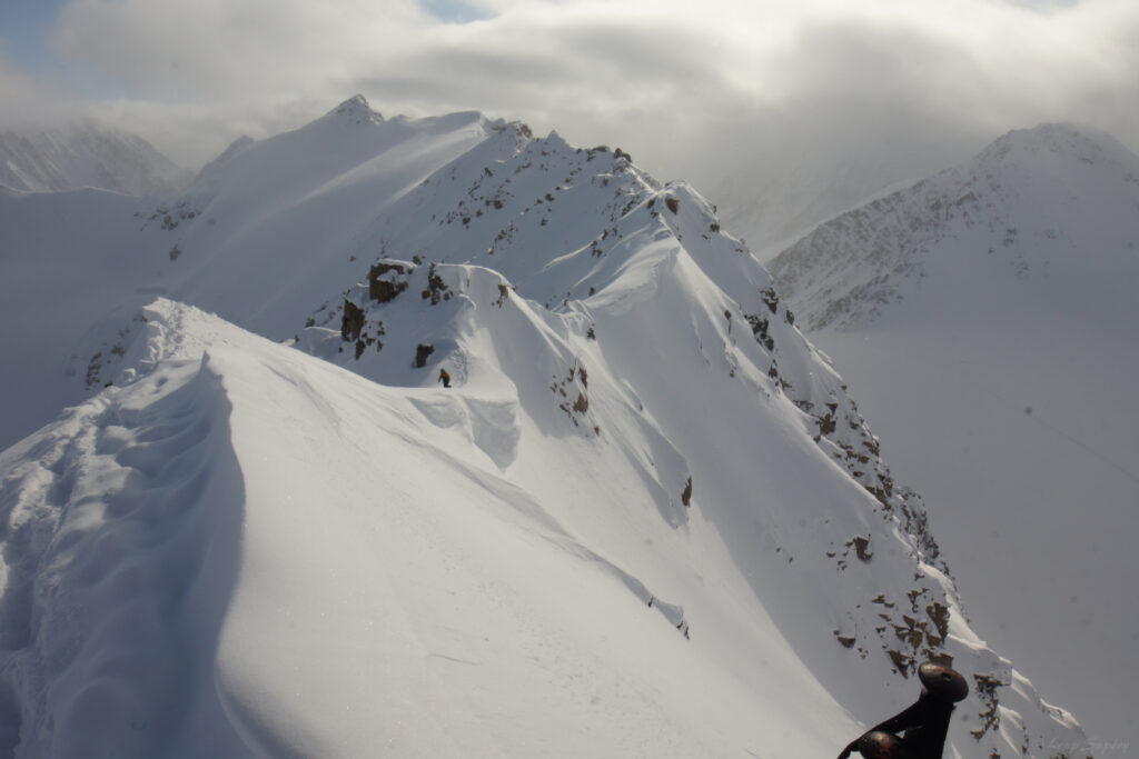 Backcountry skiing on Newtontoppen on Svalbard's highest mountain