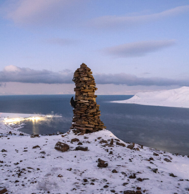 A popular destination on Svalbard for panorama photos of Longyearbyen