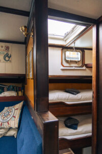 Cabins on board the ship T/S Saeftinghe for the ski and sail expedition