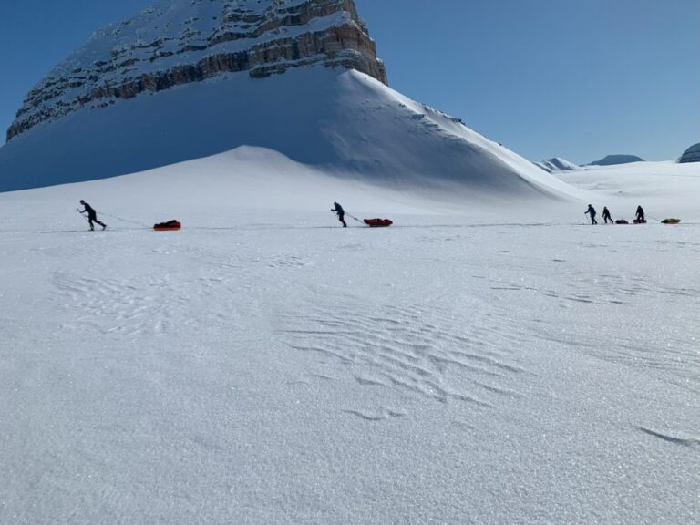 Pulling a pulk from coast to coast of Svalbard with Backyard Svalbard