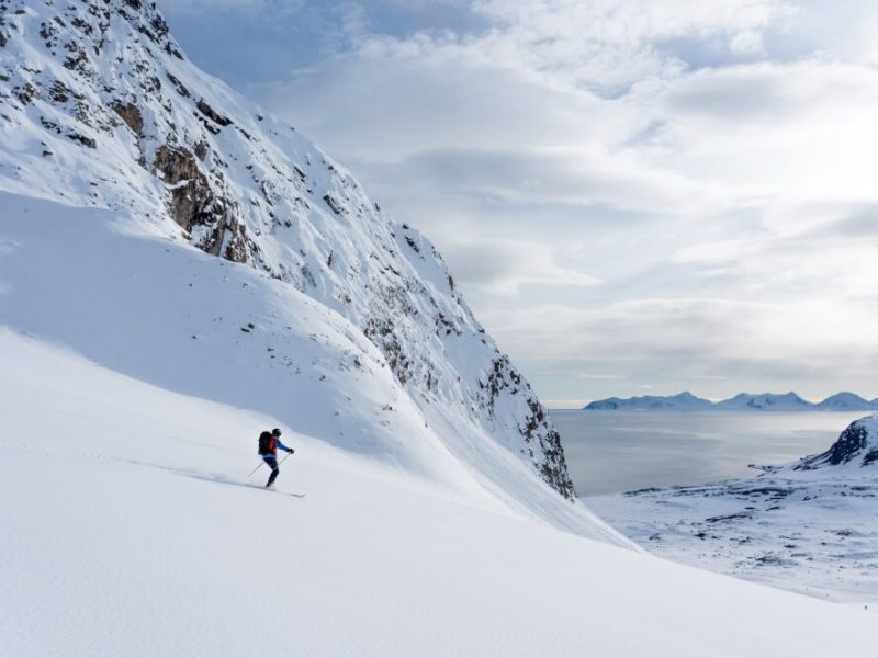 Experience ski touring in the remote mountians of Svalbard while sailing and exploring the beautiful coastline of Svalbard