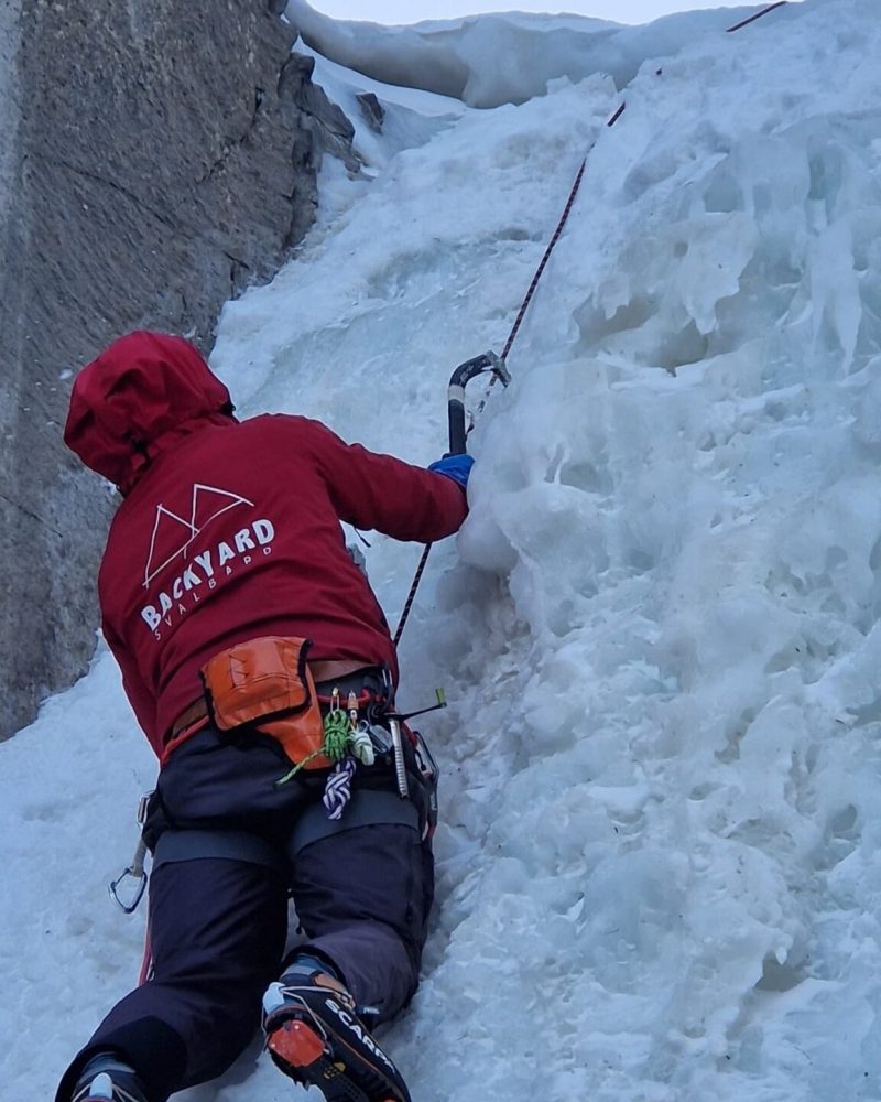 Snowmobile tour and ice climbing adventure in Svalbard