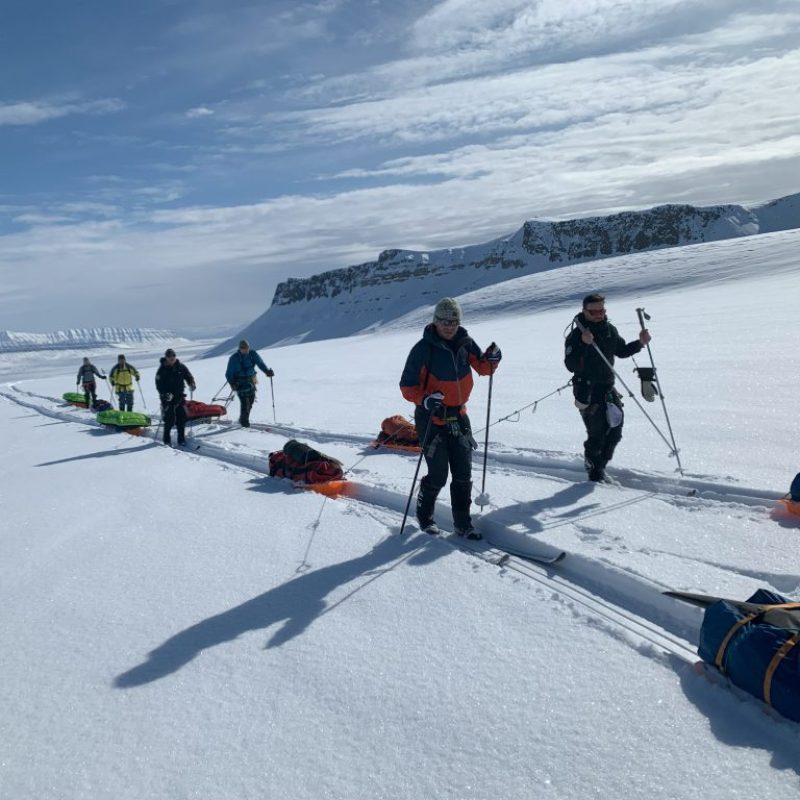 Ski expedition crossing to Ny-Ålesund visiting Oscar II country