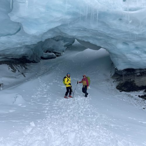 Ice caves and glaciers on Svalbard ski and sailing expedition with Backyard Svalbard